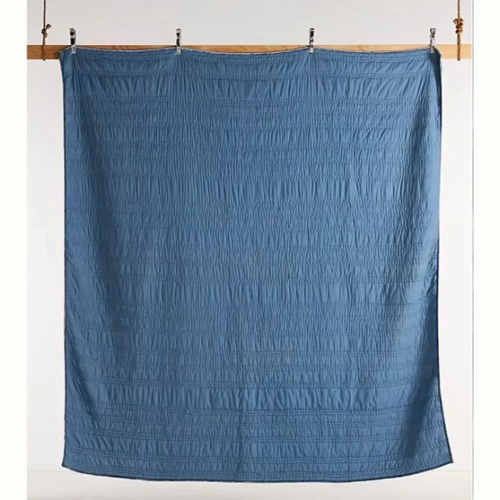 Anthropologie Lustered Velvet Alastair Twin Quilt